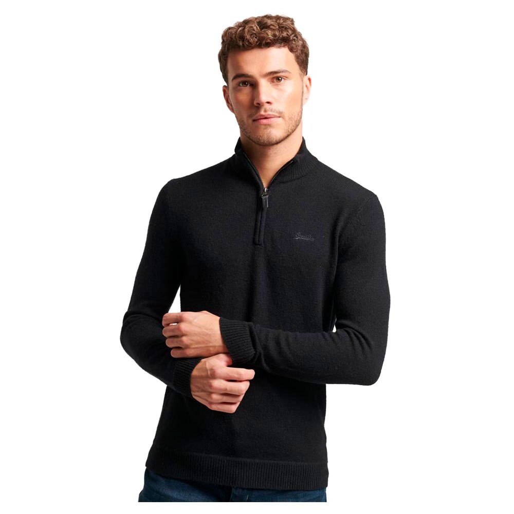 

Футболка Superdry Essential Embroidered Henley, черный