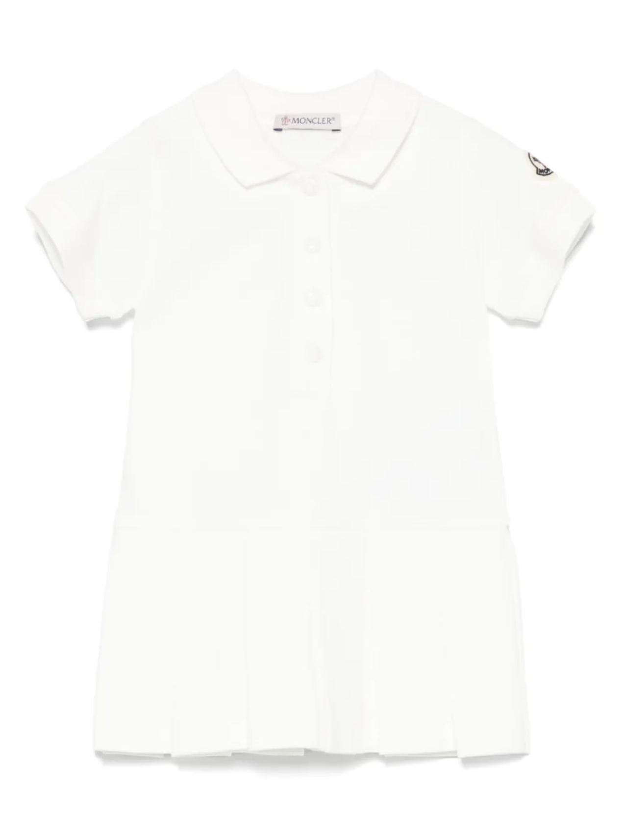 

Moncler Enfant платье с плиссированной юбкой, белый