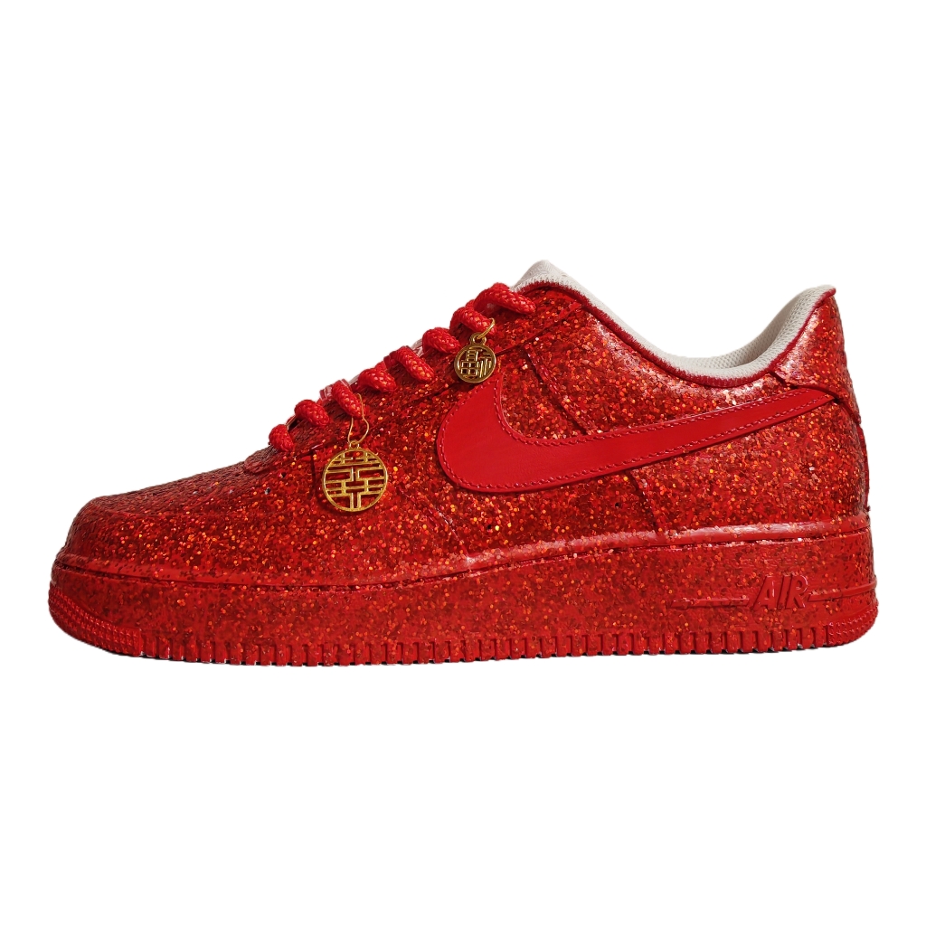 

Nike Кроссовки Air Force 1 свадебные нескользящие низкие скейтерские мужские красные, цвет Red