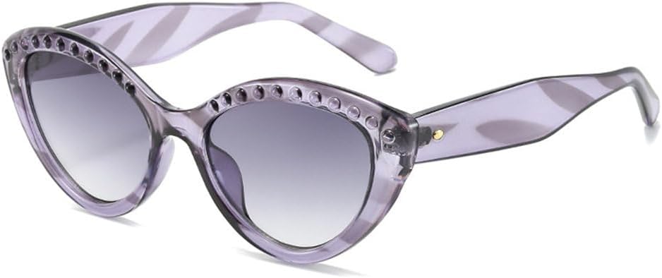 

Модные солнцезащитные очки «кошачий глаз» для женщин, овальная форма, винтажный стиль, универсальные повседневные линзы, оправа, защита от УФ-излучения UV400 TYUVIVO, C4