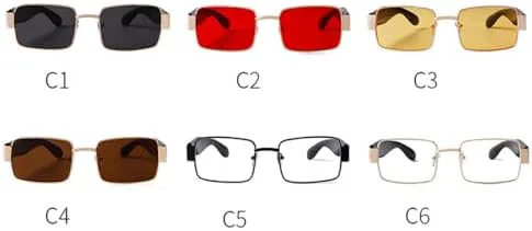 

Модные прямоугольные солнцезащитные очки в стиле панк для женщин, большие квадратные очки в широкой металлической оправе, стильные мужские солнцезащитные очки MTZJH