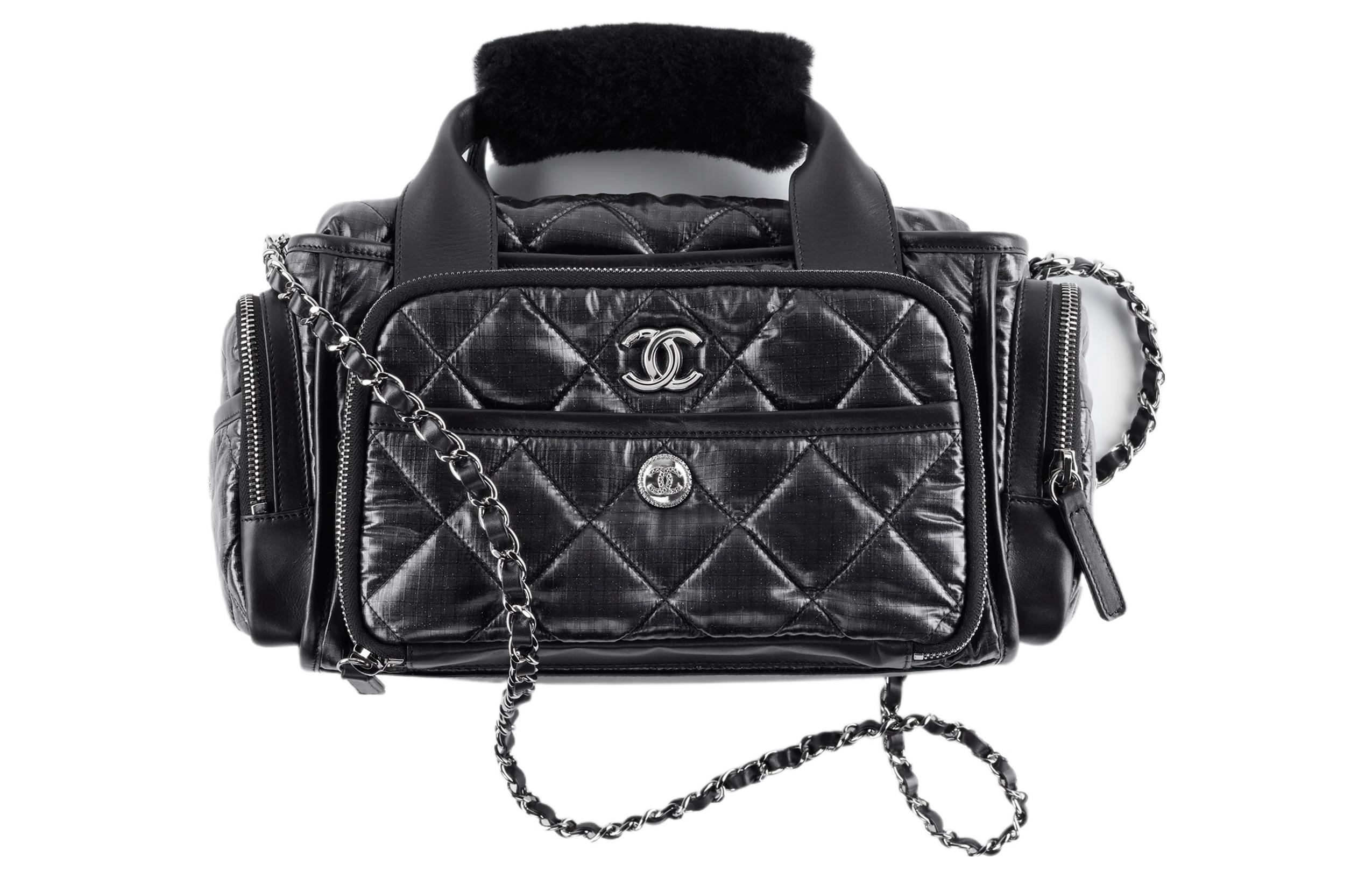 

CHANEL Нейлоновая сумка для боулинга, сумка через плечо, кроссбоди tubas women's black