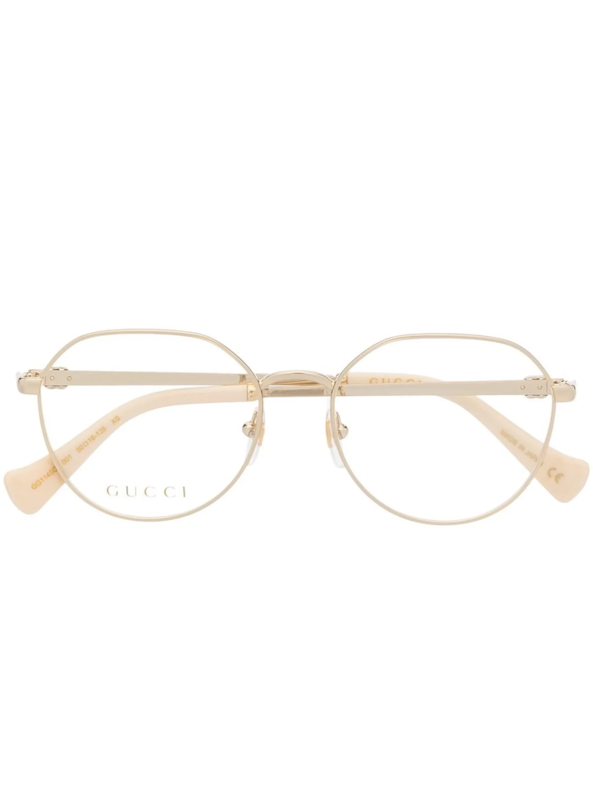 

Очки в круглой оправе Gucci Eyewear, золотистый
