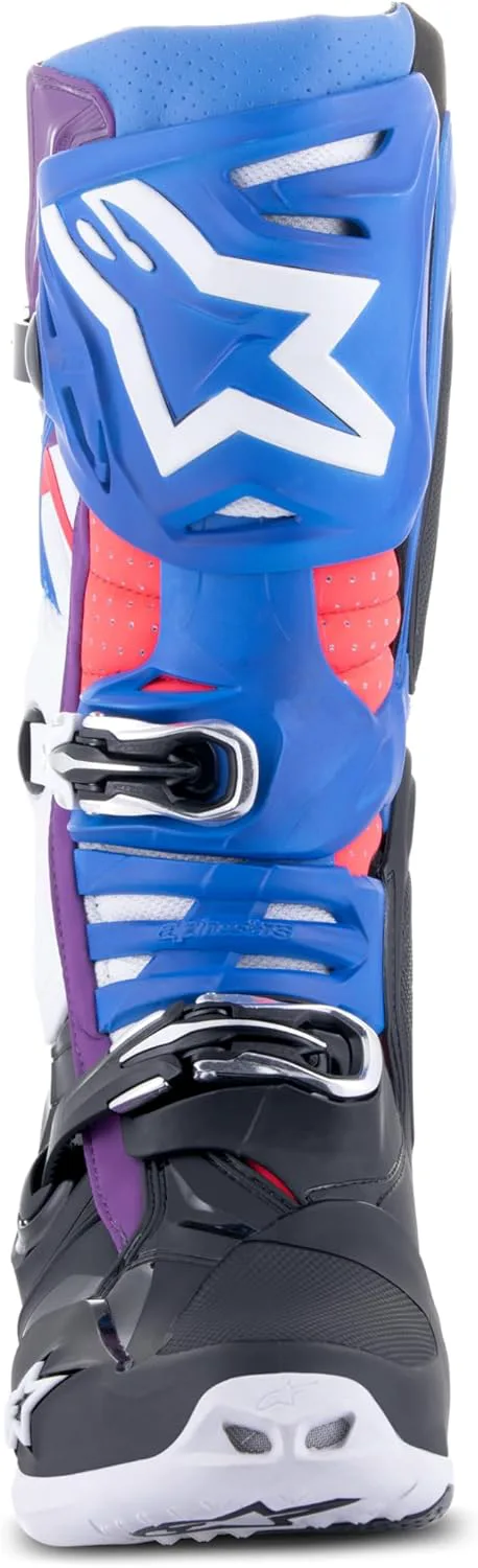 Мотокроссовые ботинки Alpinestars Tech 10 Supervented для мужчин, черный/синий/фиолетовый/белый — фото 3