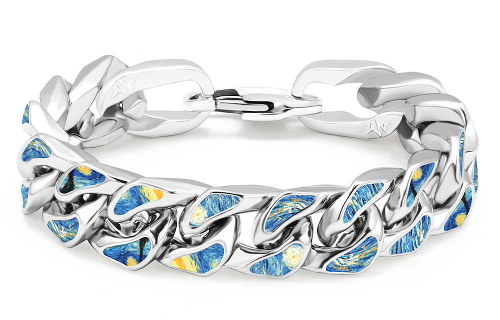 

Унисекс хип-хоп браслет Cuban HPC Cooraree, серебро