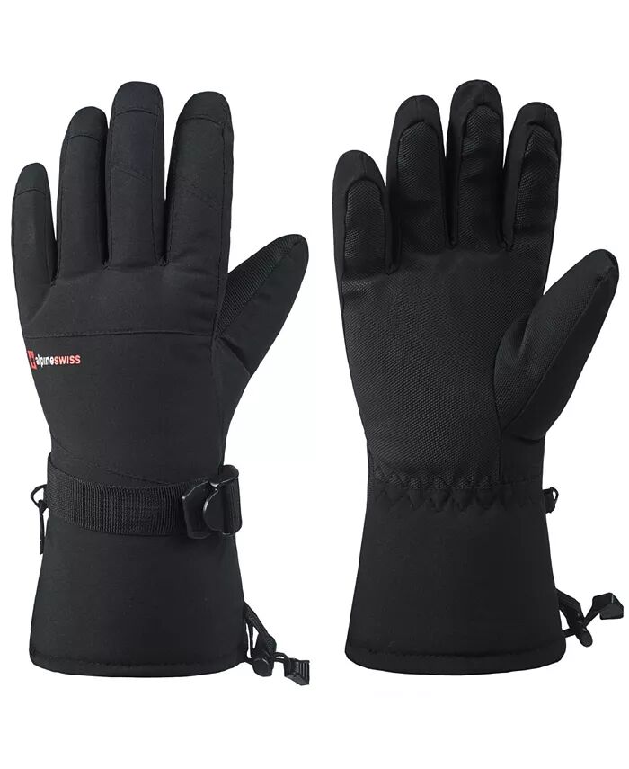 

Мужские водонепроницаемые лыжные перчатки для сноуборда 3M Thinsulate Winter Gloves Alpine Swiss, черный