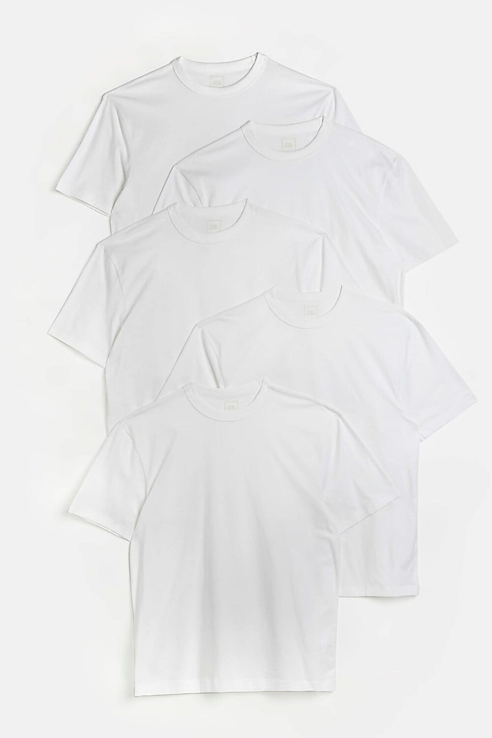 

Белые стандартные 5 футболок River Island, белый