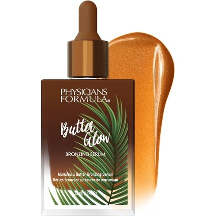 

Сыворотка для загара Butter Glow Bronzing Serum Питательные капли для ухода за кожей с эффектом загара для сияющего загорелого цвета лица Обогащено смесью масел мурумуру купуасу и тукума Sunkissed Glow Physicians Formula