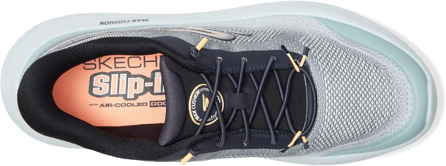 Мужские кроссовки Skechers Go Walk Max с амортизацией Hyper Burst Zoltar, удобные без застежек, светло-голубой — фото 2