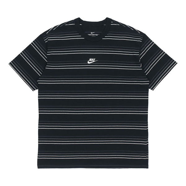 

Футболка Nike Sportswear Embroidered Logo Stripe Loose Knit Sports Short Sleeve Black, черный