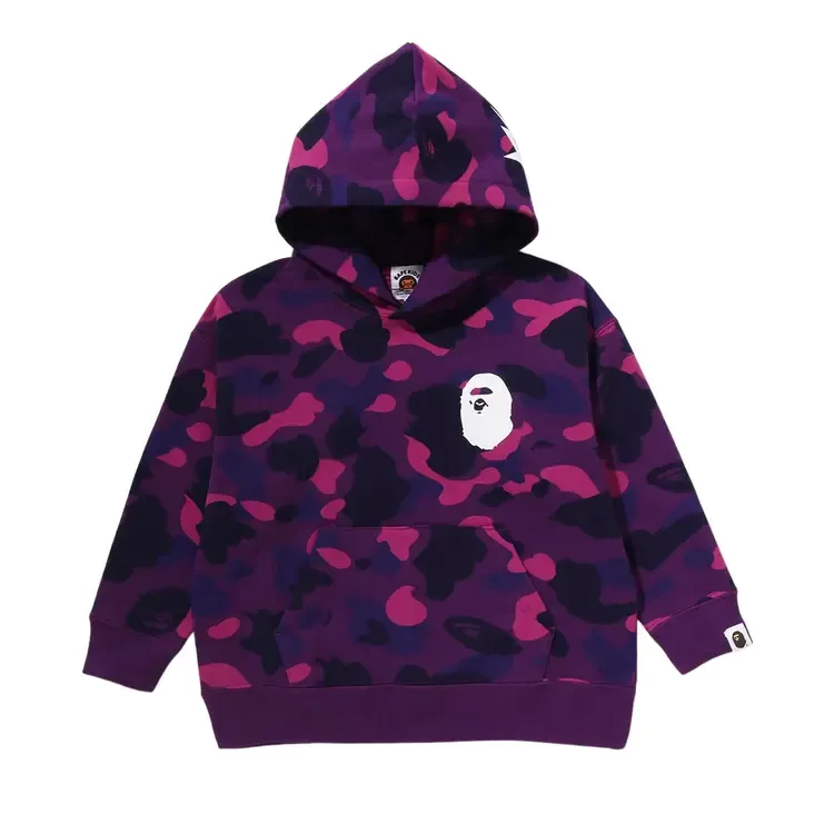 Детская толстовка BAPE Kids Color Camo Ape Head Relaxed Fit Pullover Hoodie 'Purple'