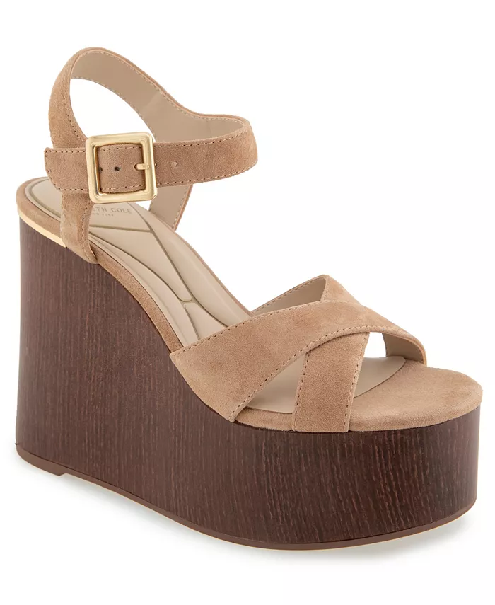 Женские сандалии Taelyn на платформе с клином Kenneth Cole New York, коричневый