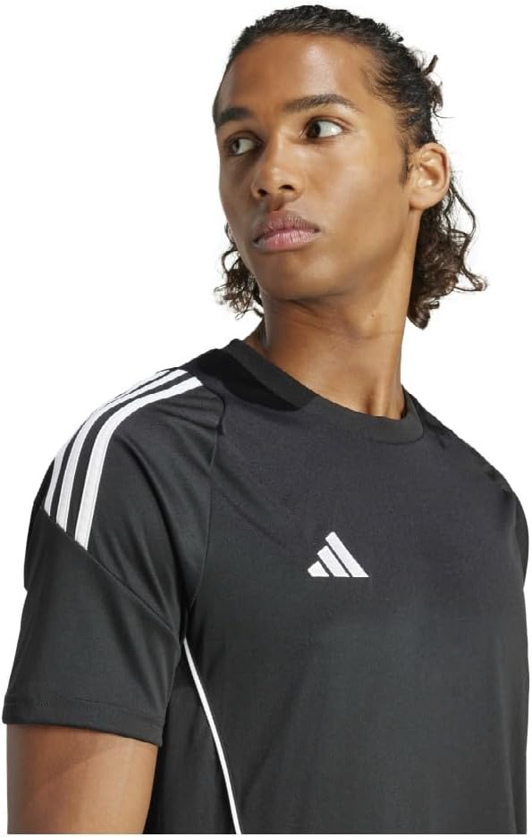 Мужская футбольная футболка adidas TIRO 24 HEJ10 с коротким рукавом, черно-белый — фото 3