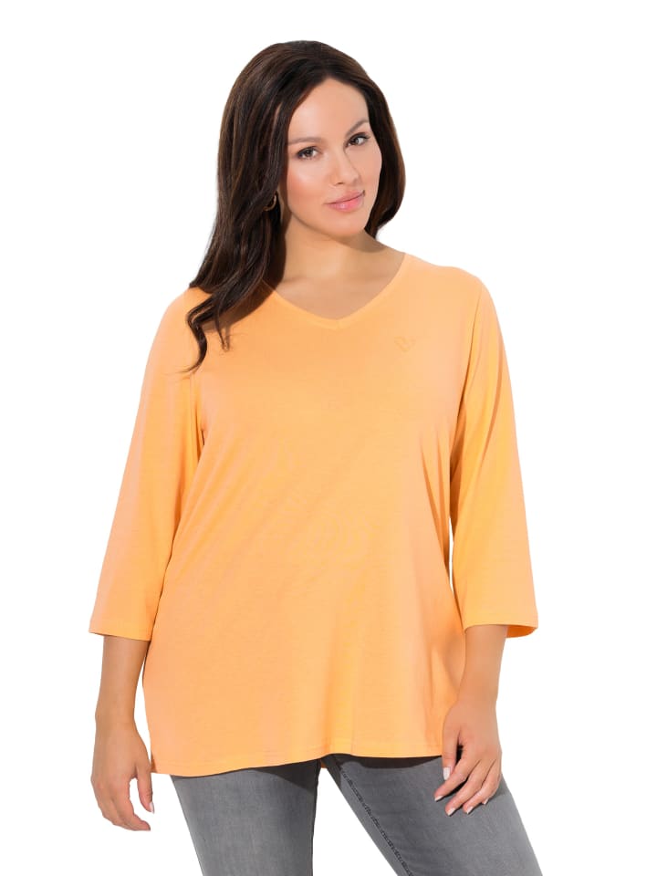 

Ulla Popken Персиковая футболка, Оранжевый, Ulla Popken Персиковая футболка