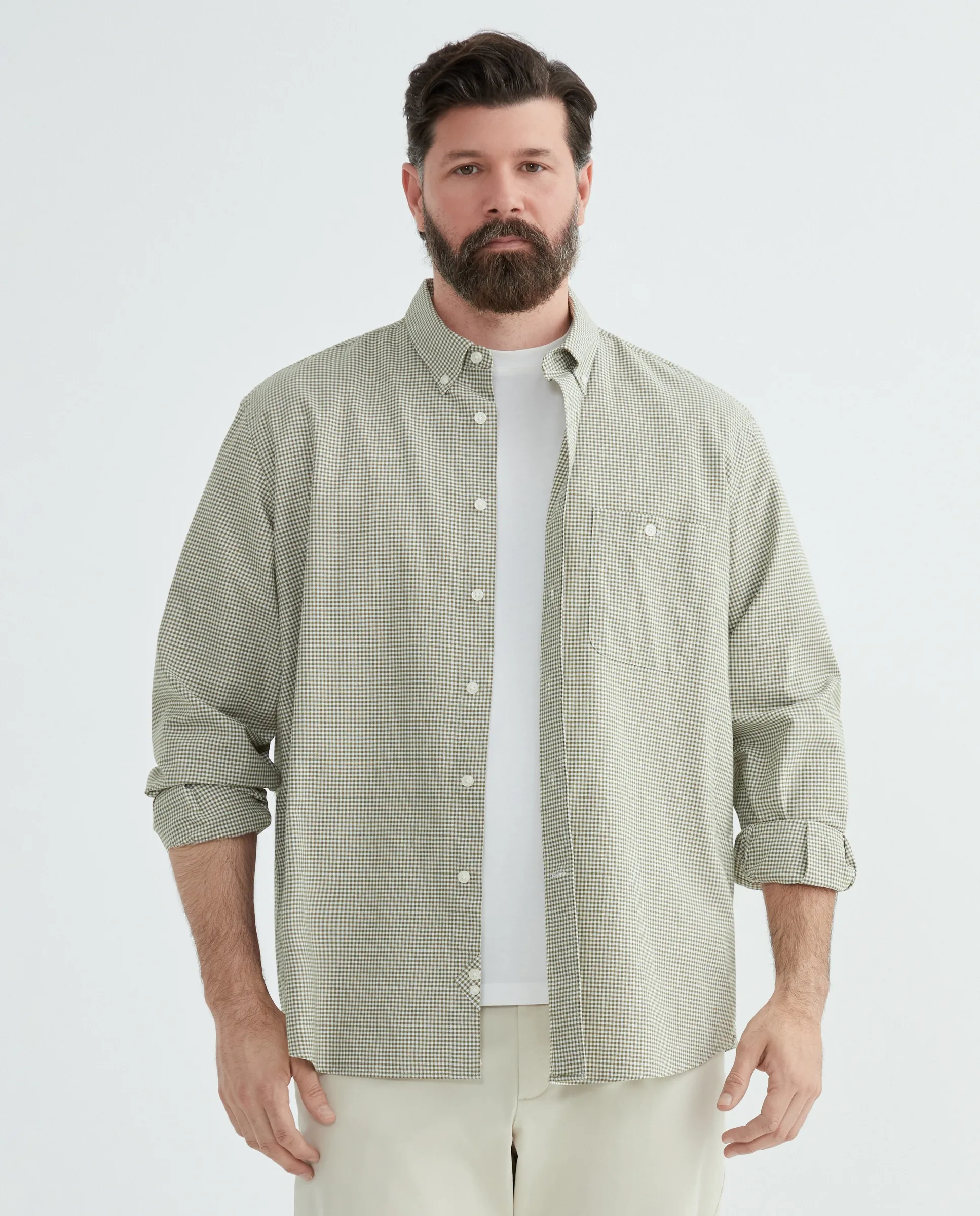 

Длинная рубашка большого размера в клетку виши Dustin, зеленый