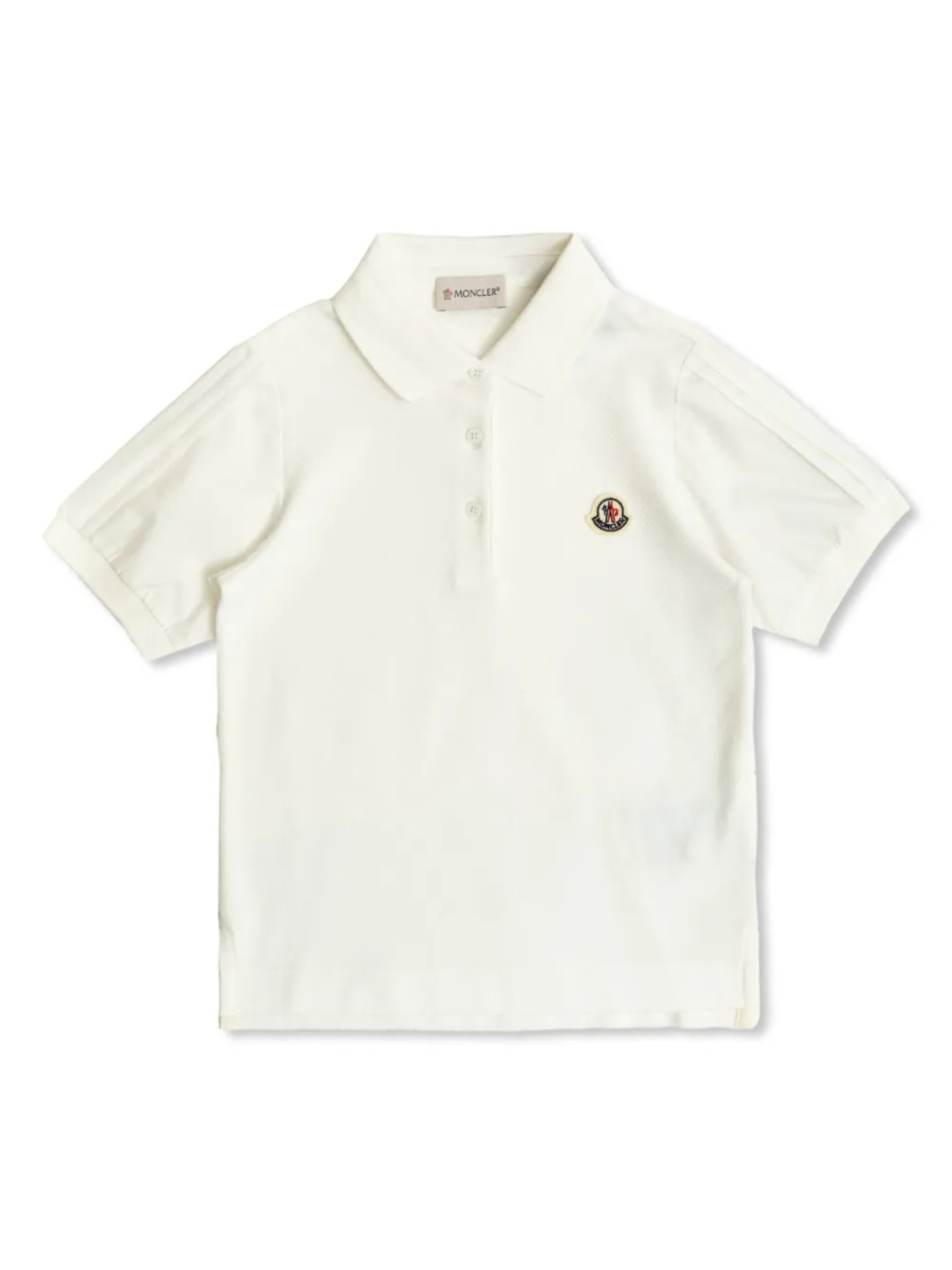 

Хлопковая рубашка-поло Moncler Enfant, белый