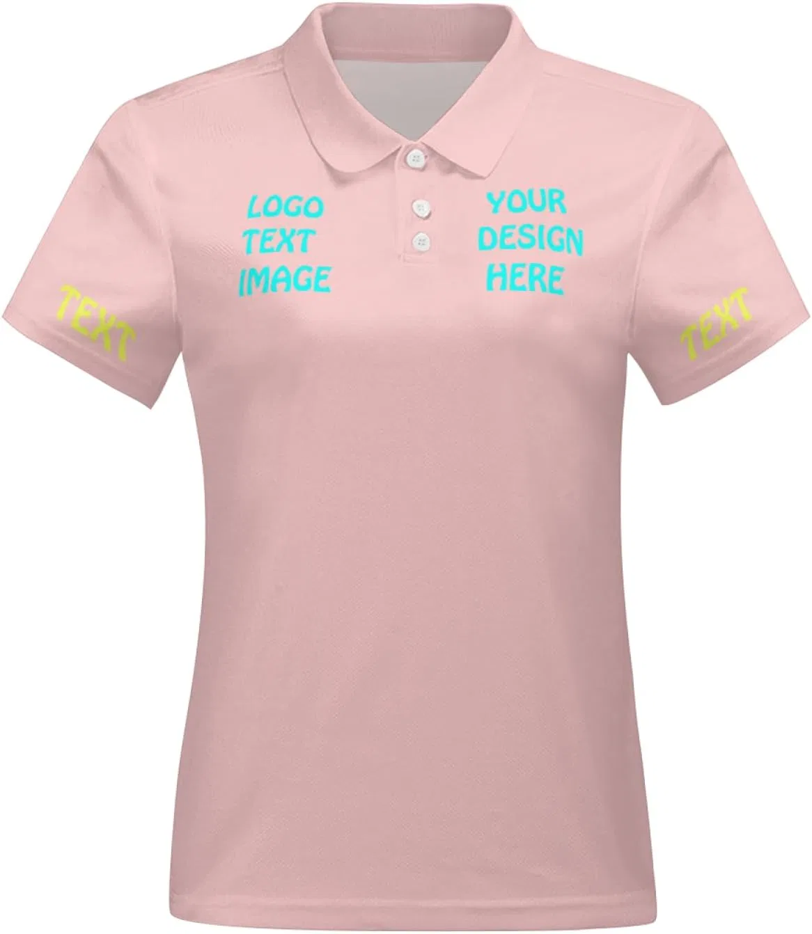 Женское поло с фото, Light Pink