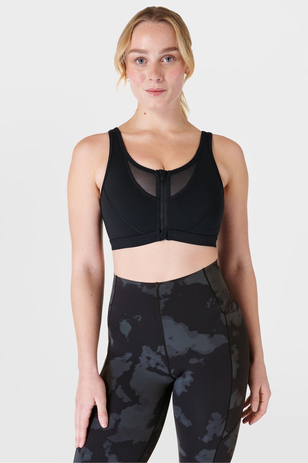 

Значок силы спортивного бюстгальтера Sweaty Betty, черный