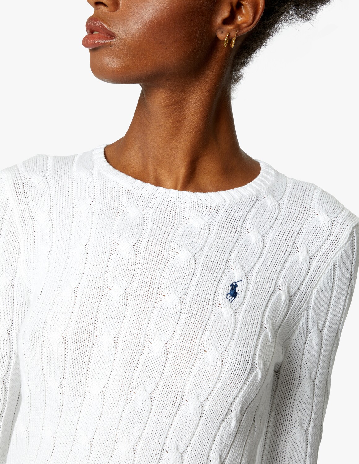 Джемпер Julianna с круглым вырезом Ralph Lauren, цвет White,Blu Navy — фото 4