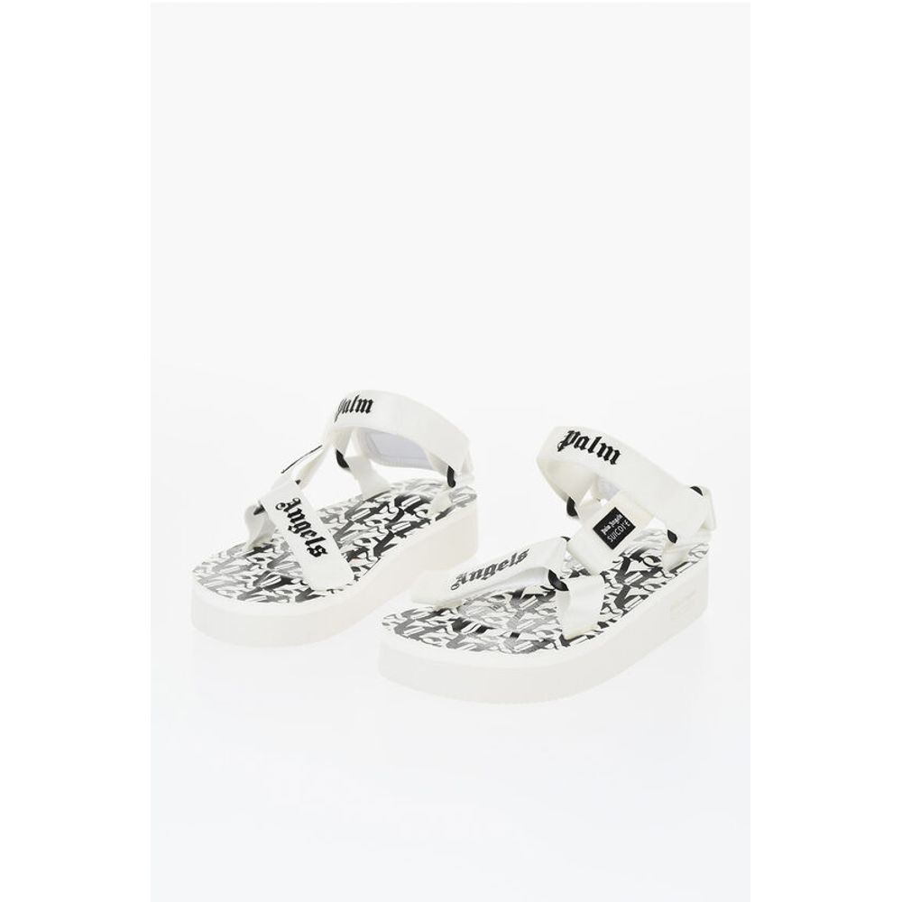 Сандалии из ткани с логотипом SUICOKE Palm Angels, White