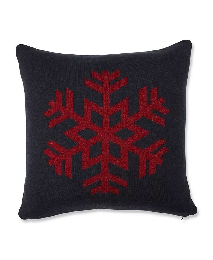 

Декоративная подушка «Блестящая снежинка», 18 дюймов Д x 18 дюймов Ш Pillow Perfect, серый