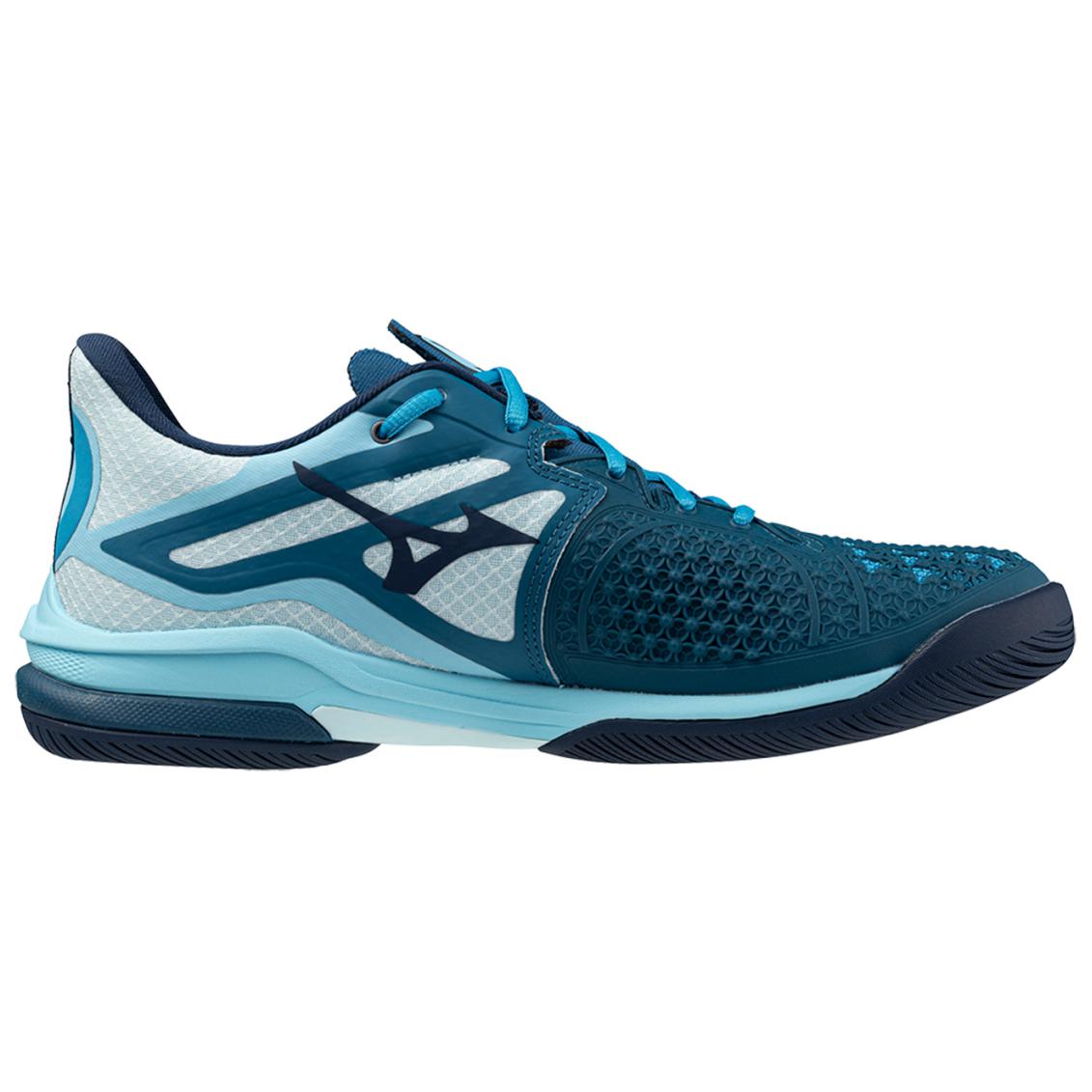 Mizuno Амортизирующие противоскользящие износостойкие влагоотводящие низкие теннисные туфли мужские синие, цвет Blue — фото 2