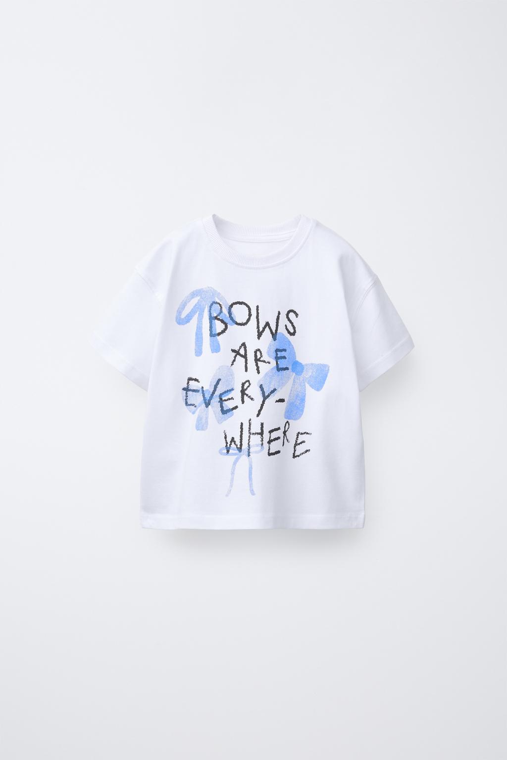 

Футболка с принтом ZARA, синий