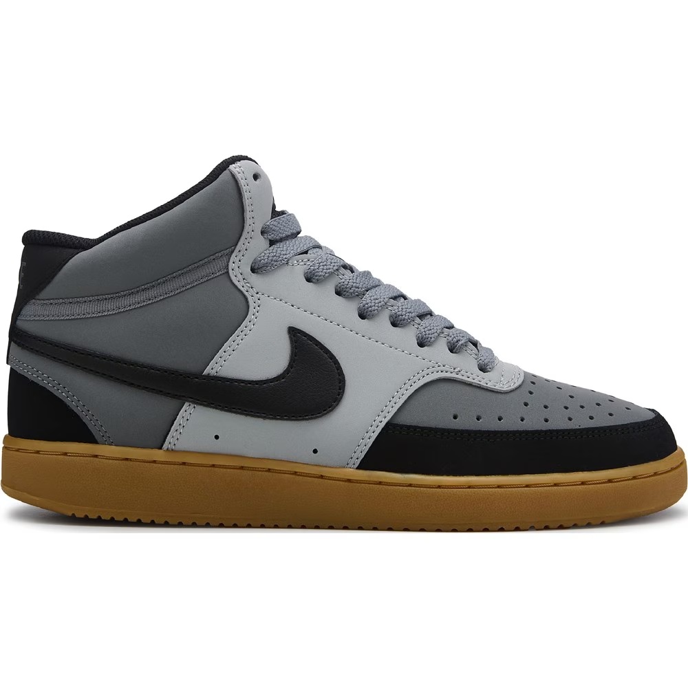 Кроссовки средней высоты Nike Court Vision, grey/black/gum — фото 2