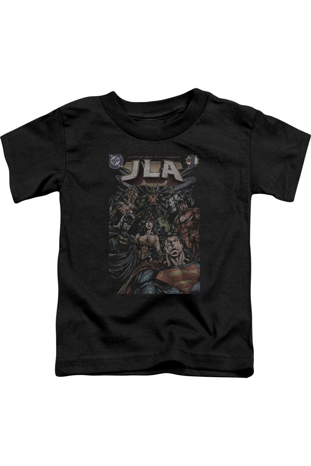 

Футболка для малышей с коротким рукавом "Лига справедливости Америки #1" (обложка) Gildan, черный