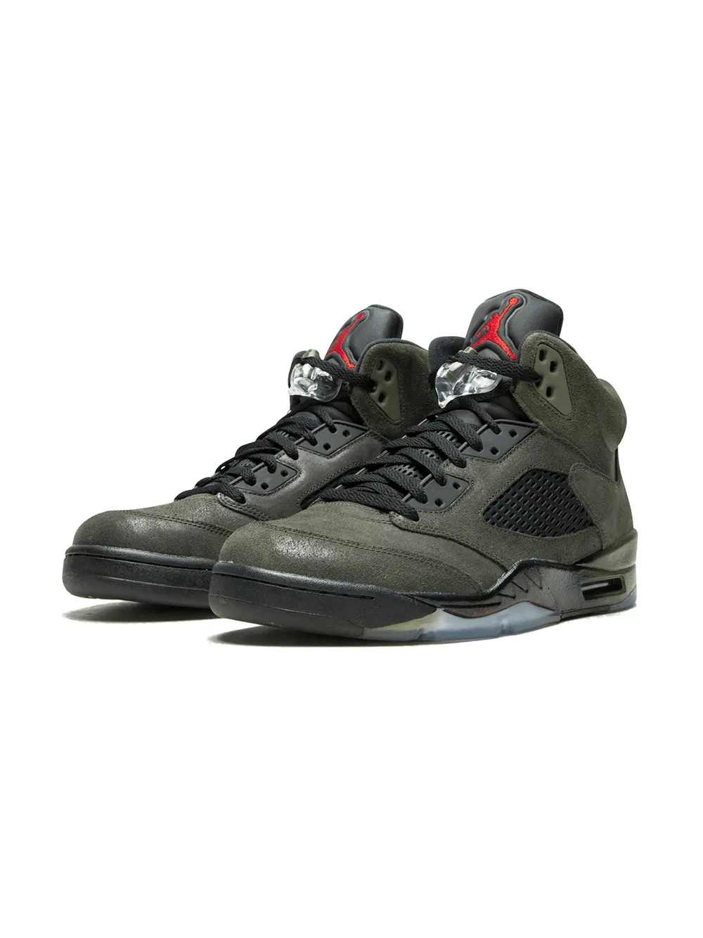 Кроссовки Air  5 Retro Jordan, зеленый — фото 2