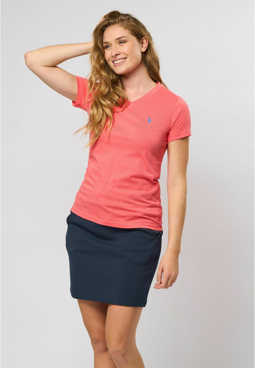 

Футболка ASSIA V-NECK U.S. Polo Assn., розовый