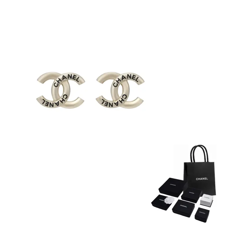 

Золотые серьги-гвоздики для женщин CHANEL, золотой