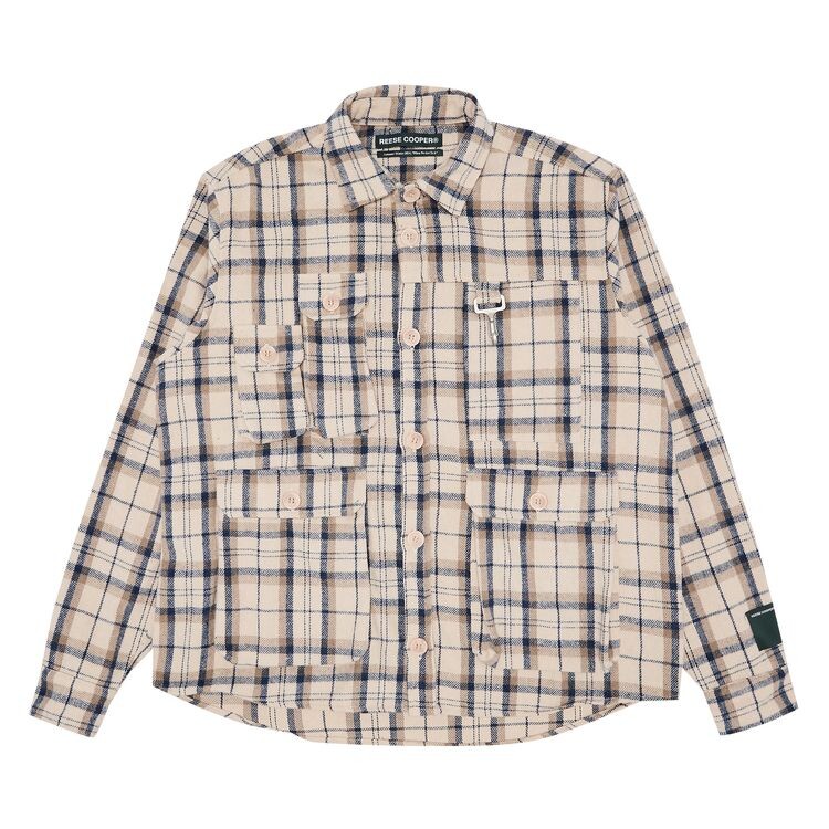 

Рубашка Reese Cooper Cargo Pocket Flannel Shirt Cream, кремовый