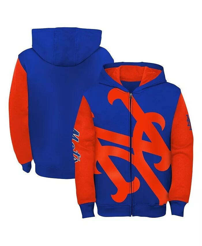 

Толстовка с капюшоном на молнии во всю длину для мальчиков Royal New York Mets Postcard Fanatics, синий