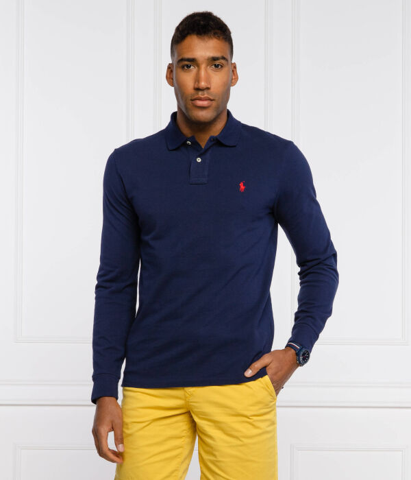 

Рубашка поло Custom slim fit Polo Ralph Lauren, синий