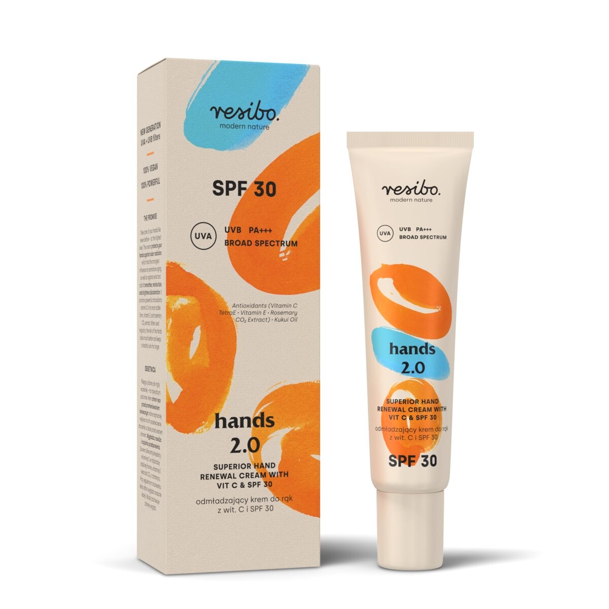 

Resibo, Руки 2.0, Омолаживающий крем для рук с витаминами. С и SPF 30, 30 мл