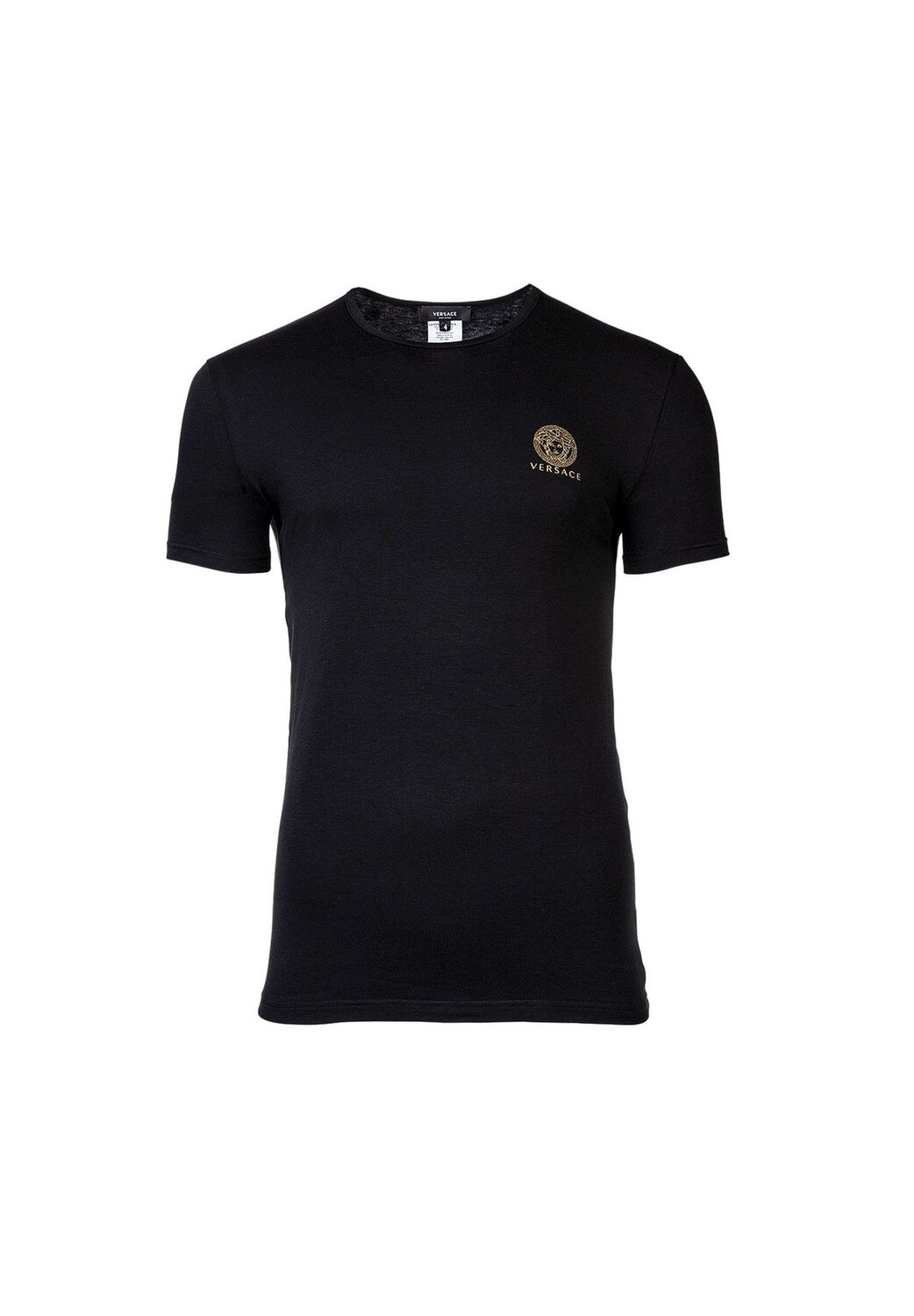 

Мужская футболка - майка, круглый вырез, хлопок стрейч VERSACE, черный