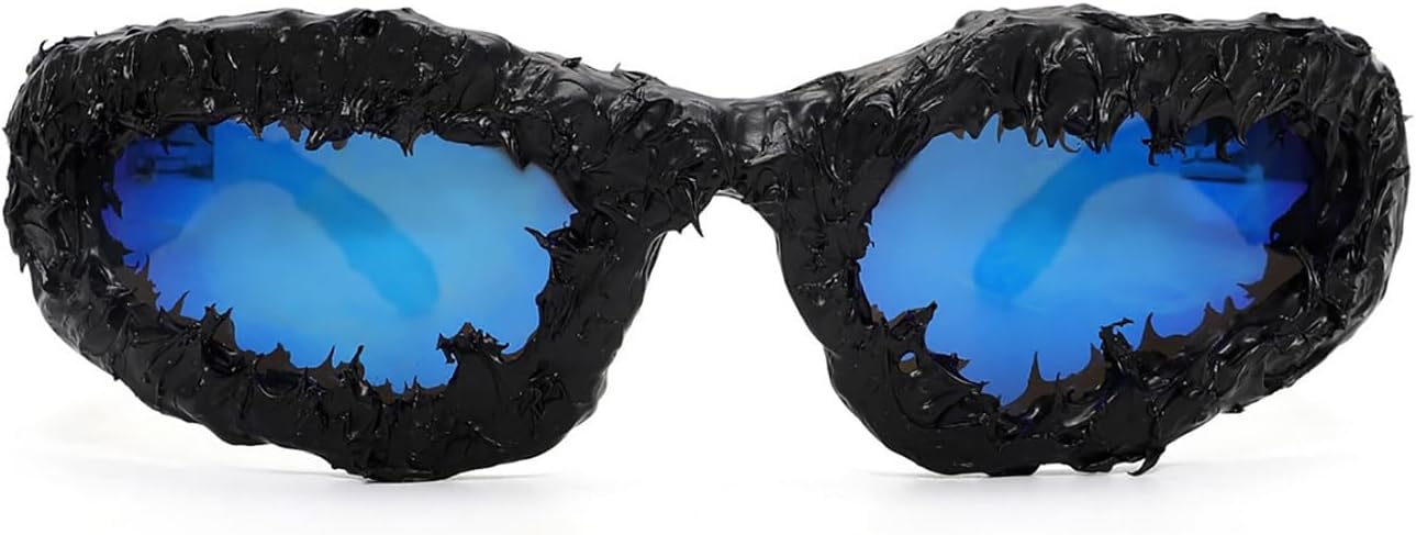 

Мужские солнцезащитные очки Laureles в стиле панк, хип-хоп, ретро, ​​забавные, для вечеринок, с зеркальными линзами; женские солнцезащитные очки в стиле Y2K, преувеличенные, модель L17, C1