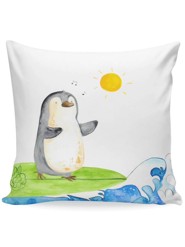 

Подушка Mr & Mrs Panda 40x40 Pinguin Surfer, белый