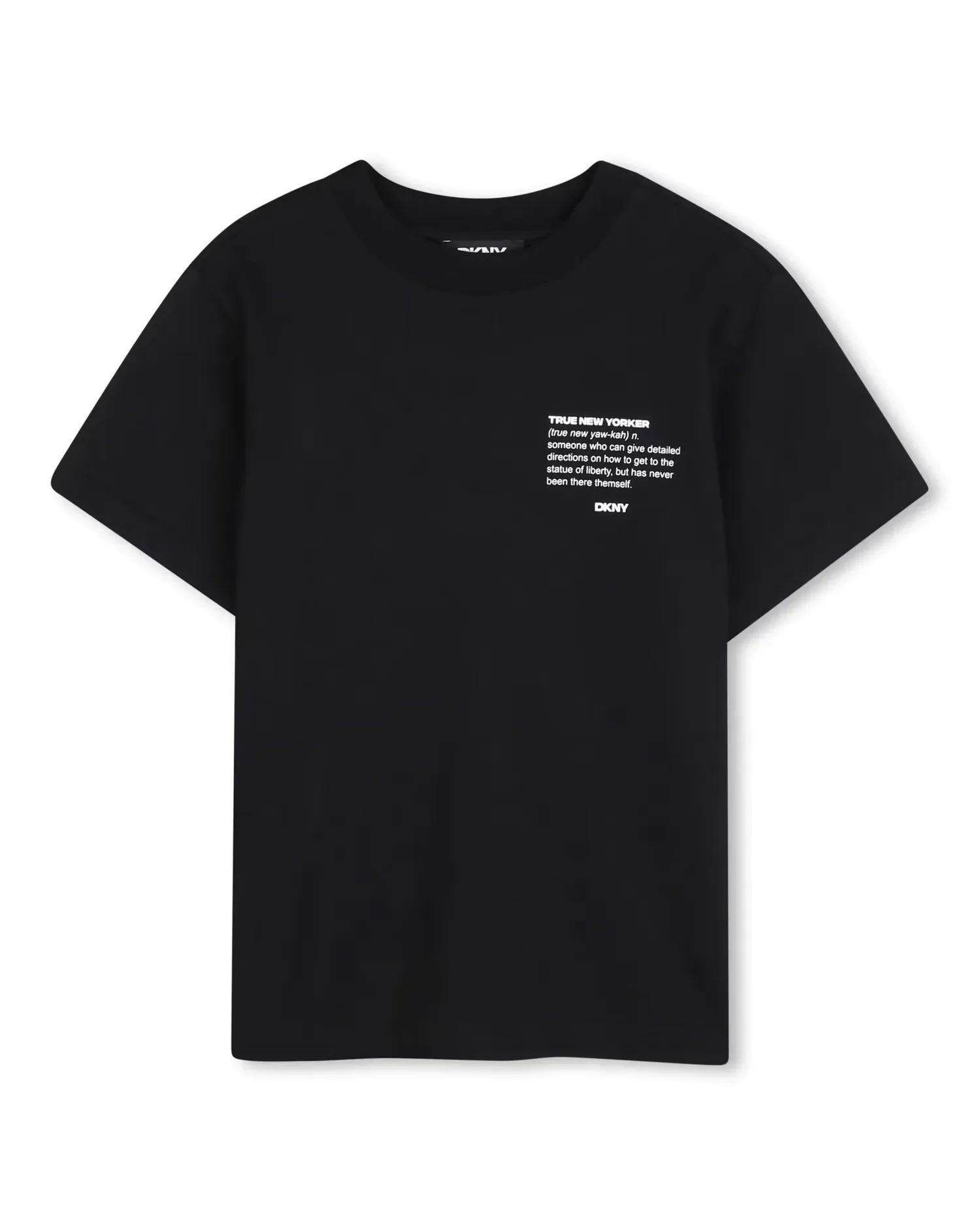 Унисекс футболка из хлопка с большим принтом DKNY, черный