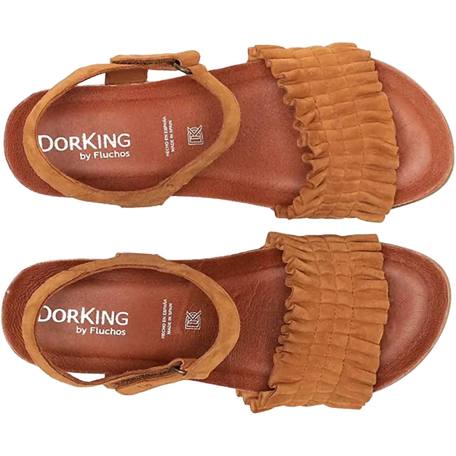 Women's Agnes Suede Sandal In Cuero Dorking by Fluchos, Cuero — фото 2
