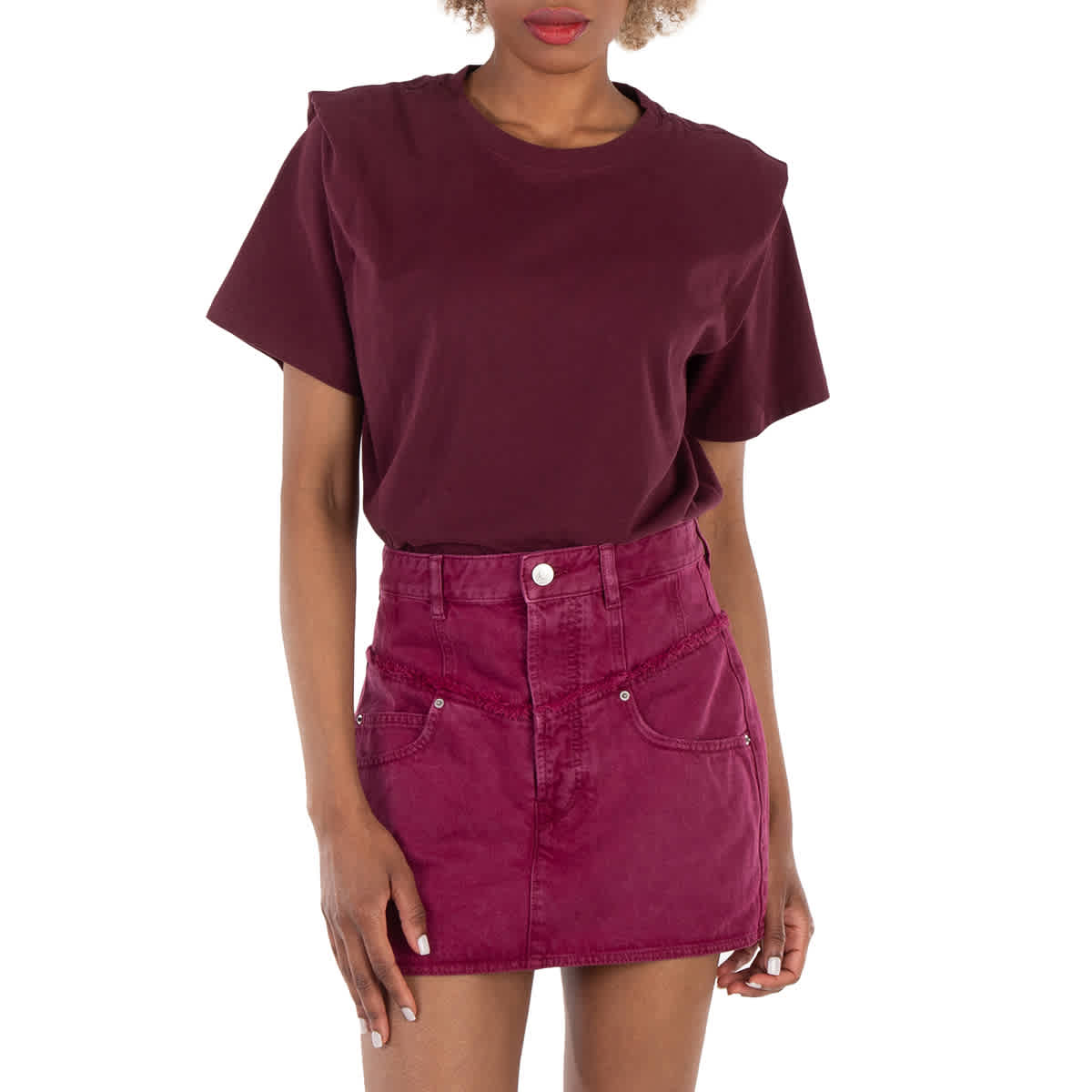 

Футболка Isabel Marant Etoile Zelitos из хлопка, Plum