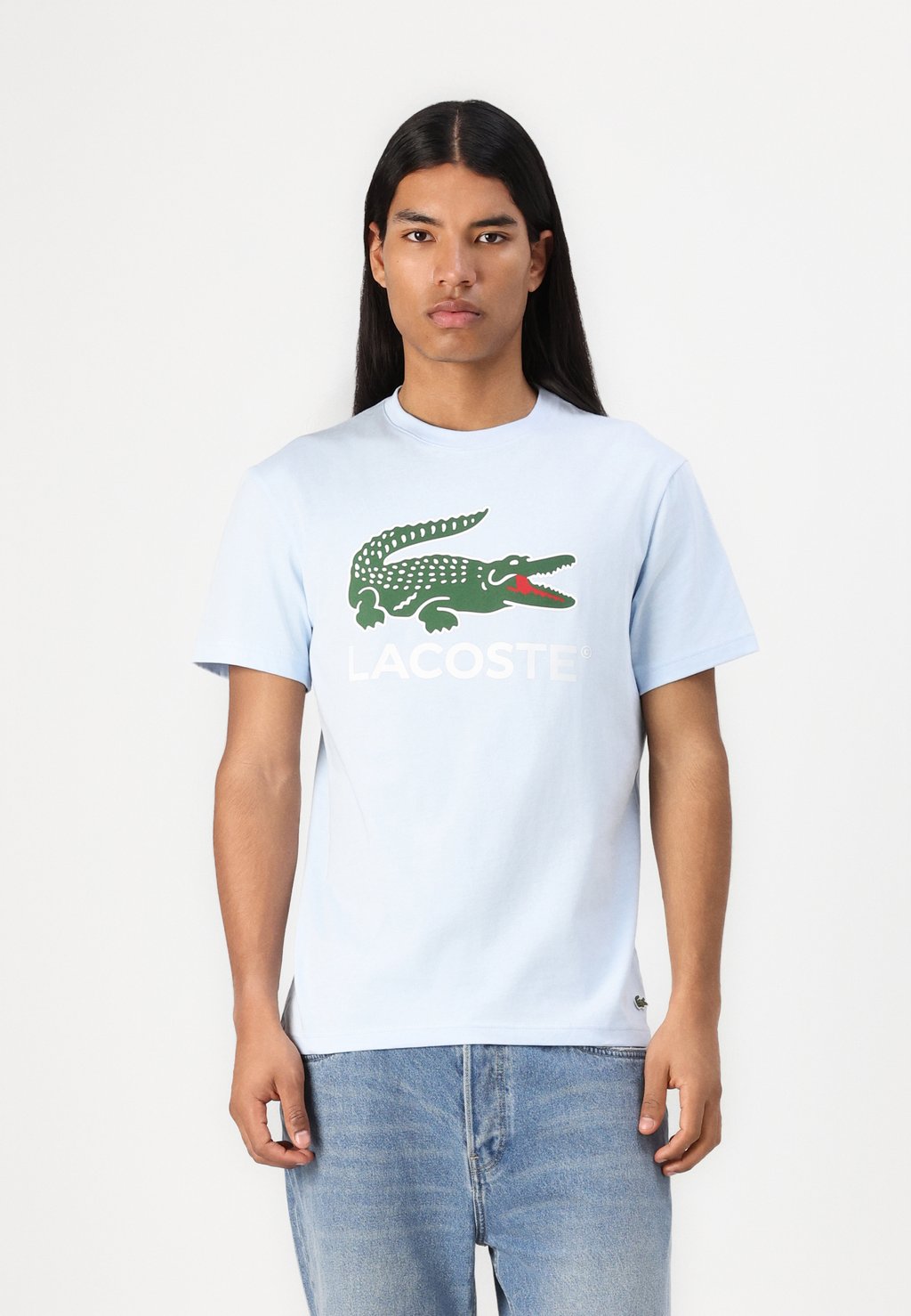 

Футболка с принтом Lacoste, светло-голубой