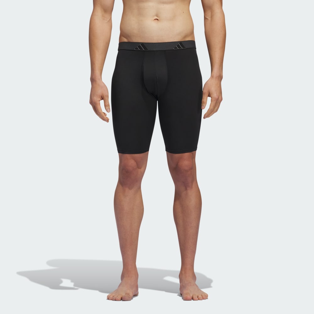 

Боксеры Adidas Microfiber Long Boxer Briefs 3-Pack, цвет Black/Onix/Black