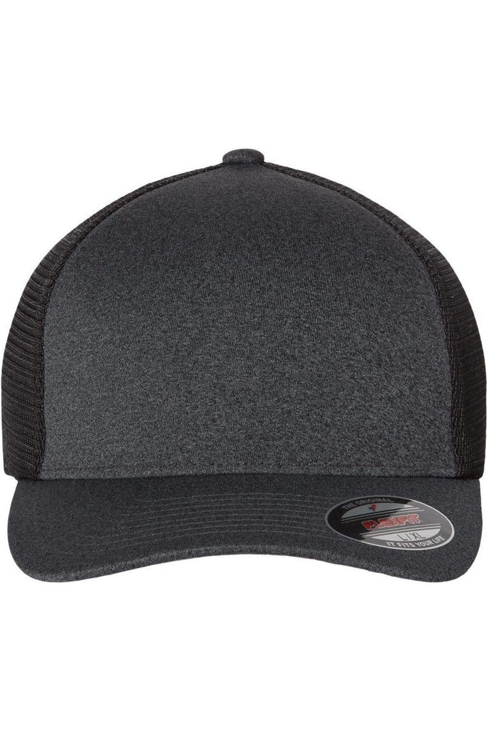 

Кепка дальнобойщика Flexfit Unipanel, цвет melange dark grey/ black