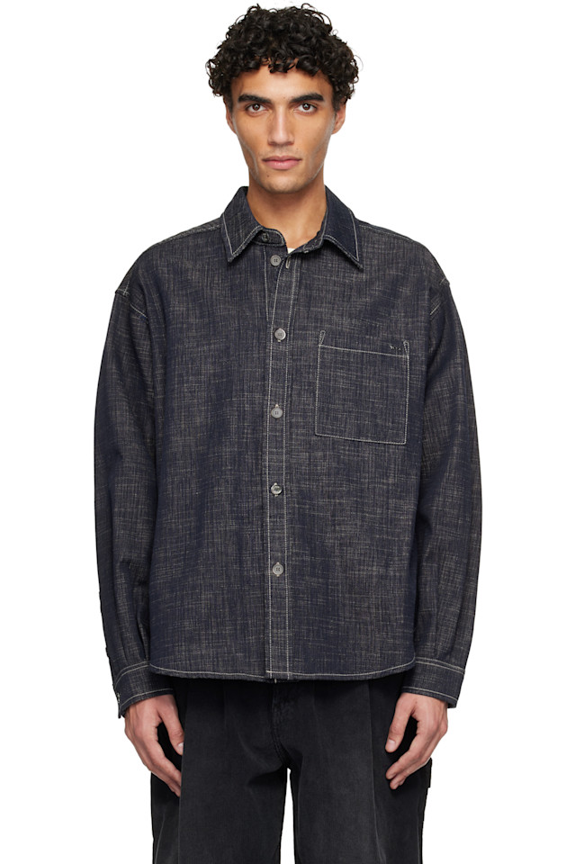 

Wooyoungmi Темно-Синяя рубашка, похожая на джинсовую