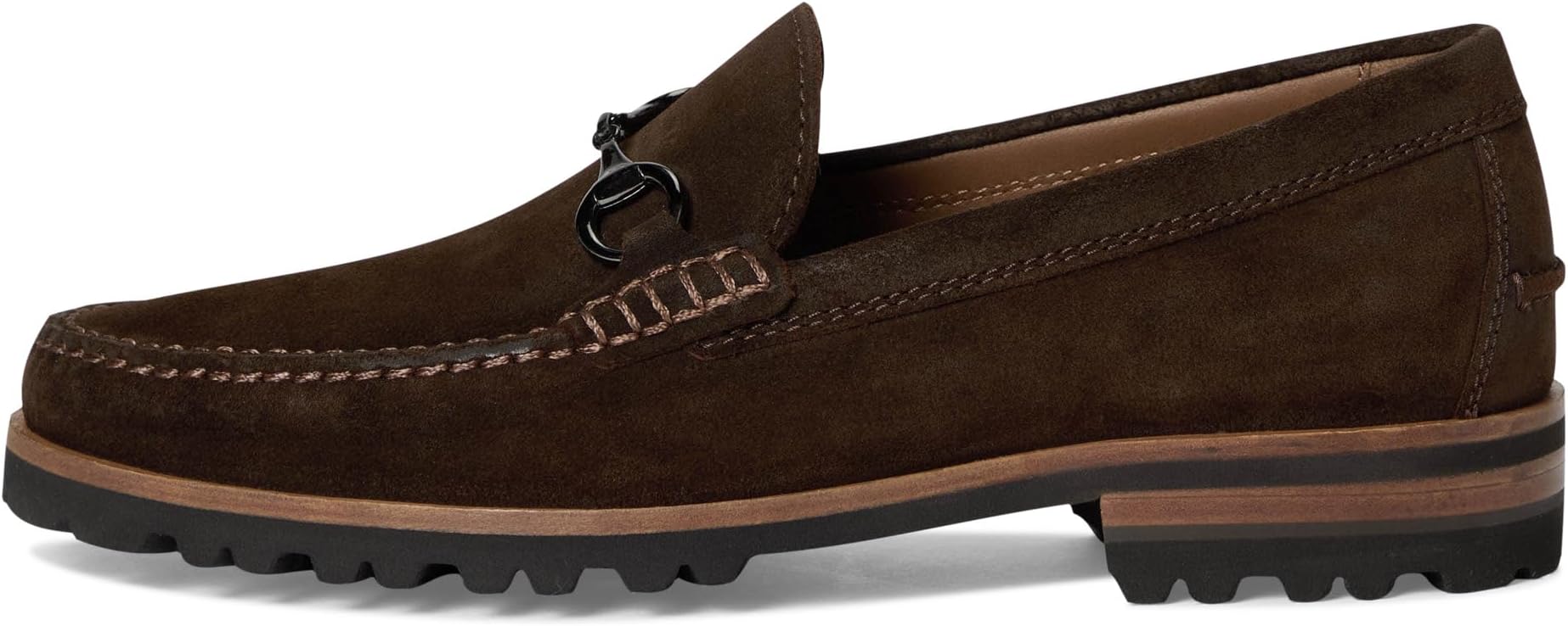 Лоферы Johnston & Murphy Collection Men's Baldwin Lug Bit, Brown Waxed English Suede — фото 4