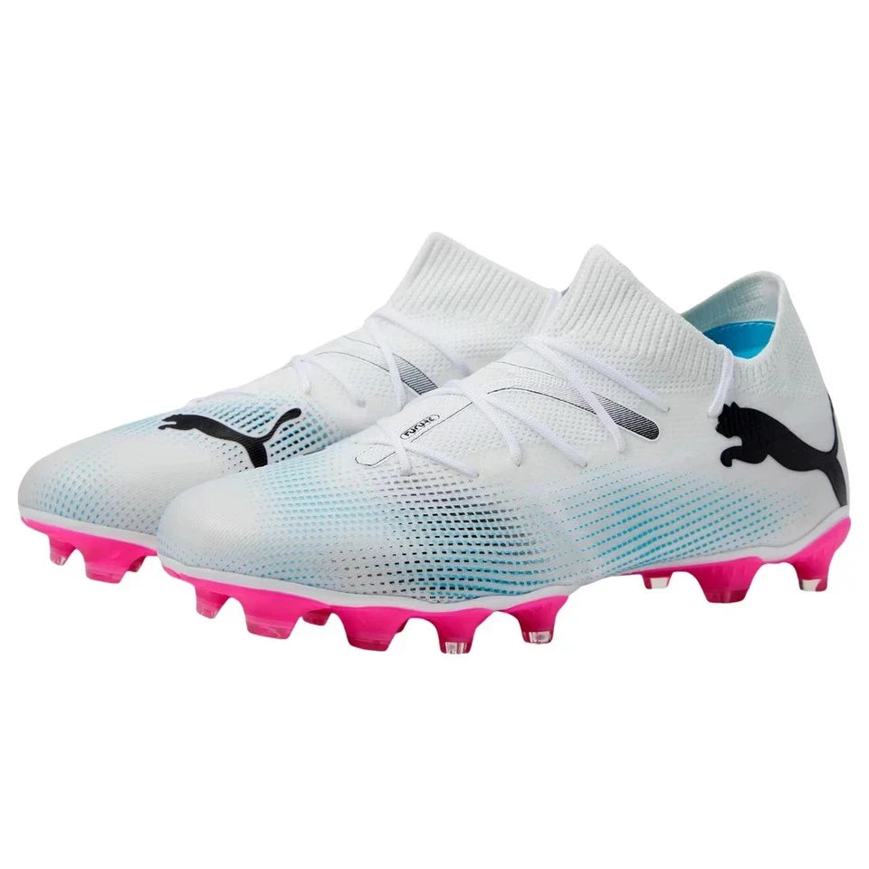 

Мужские футбольные бутсы Puma Future 7 Match FG/AG 107715-01 белого и розового цвета NIN1060