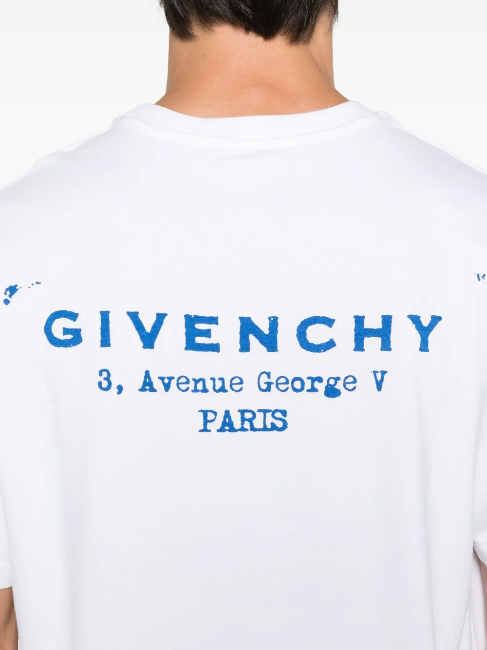 Хлопковая футболка с круглым вырезом Givenchy, белый — фото 4