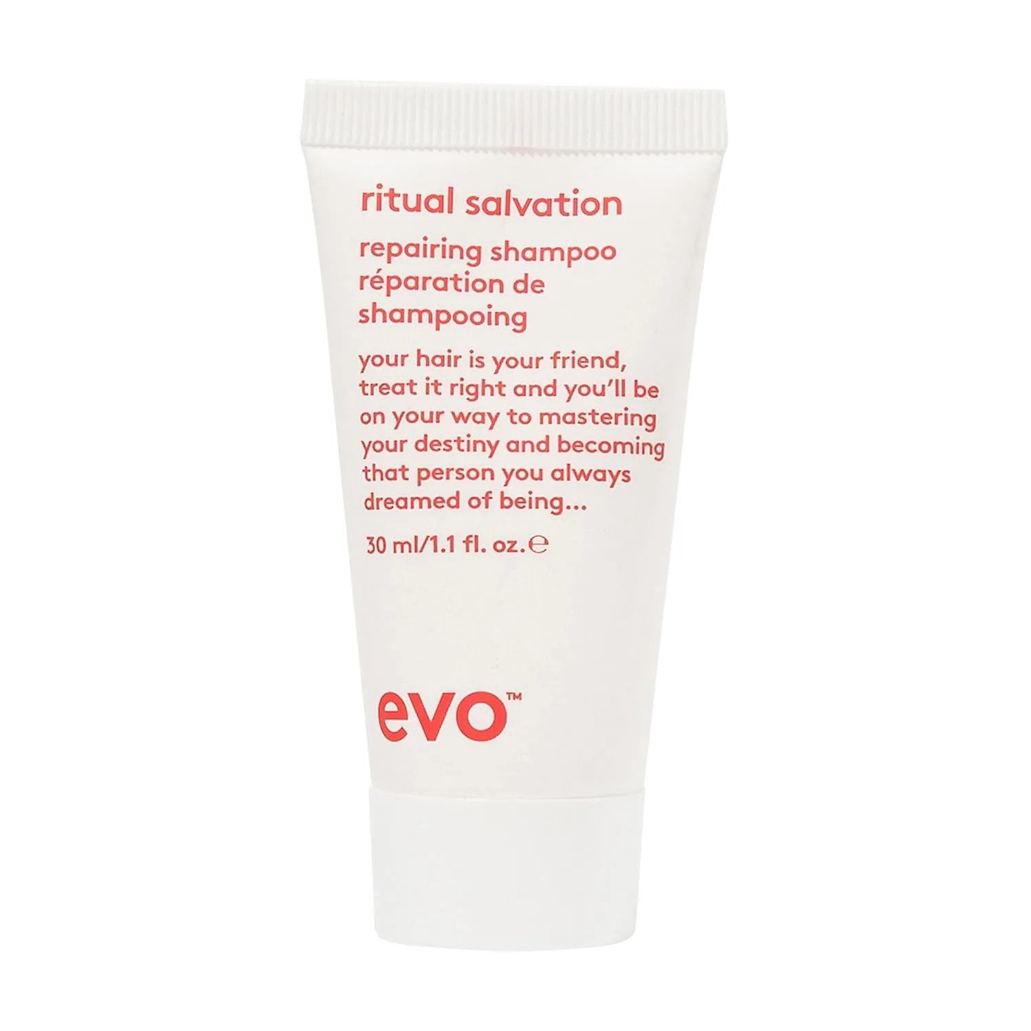 Восстанавливающий шампунь EVO Ritual Salvation - бережно очищает, восстанавливает поврежденные и ломкие волосы, защищает цвет. 29,9 мл (.)